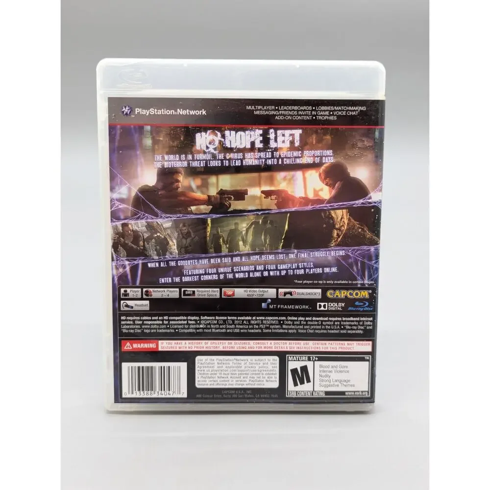 Resident Evil 6 PlayStation 3 PS3 Video Game Clean Tested